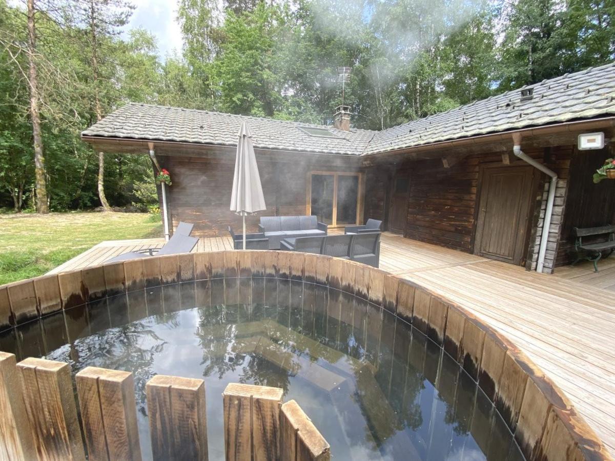 Le Fishing Lodge Chalet En Bois Avec Bain Nordique La Bresse Ngoại thất bức ảnh