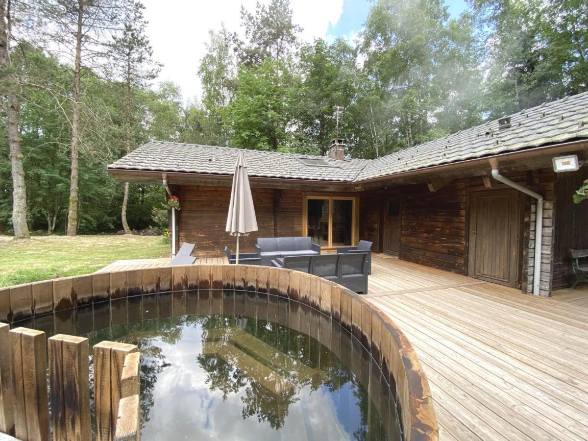 Le Fishing Lodge Chalet En Bois Avec Bain Nordique La Bresse Ngoại thất bức ảnh