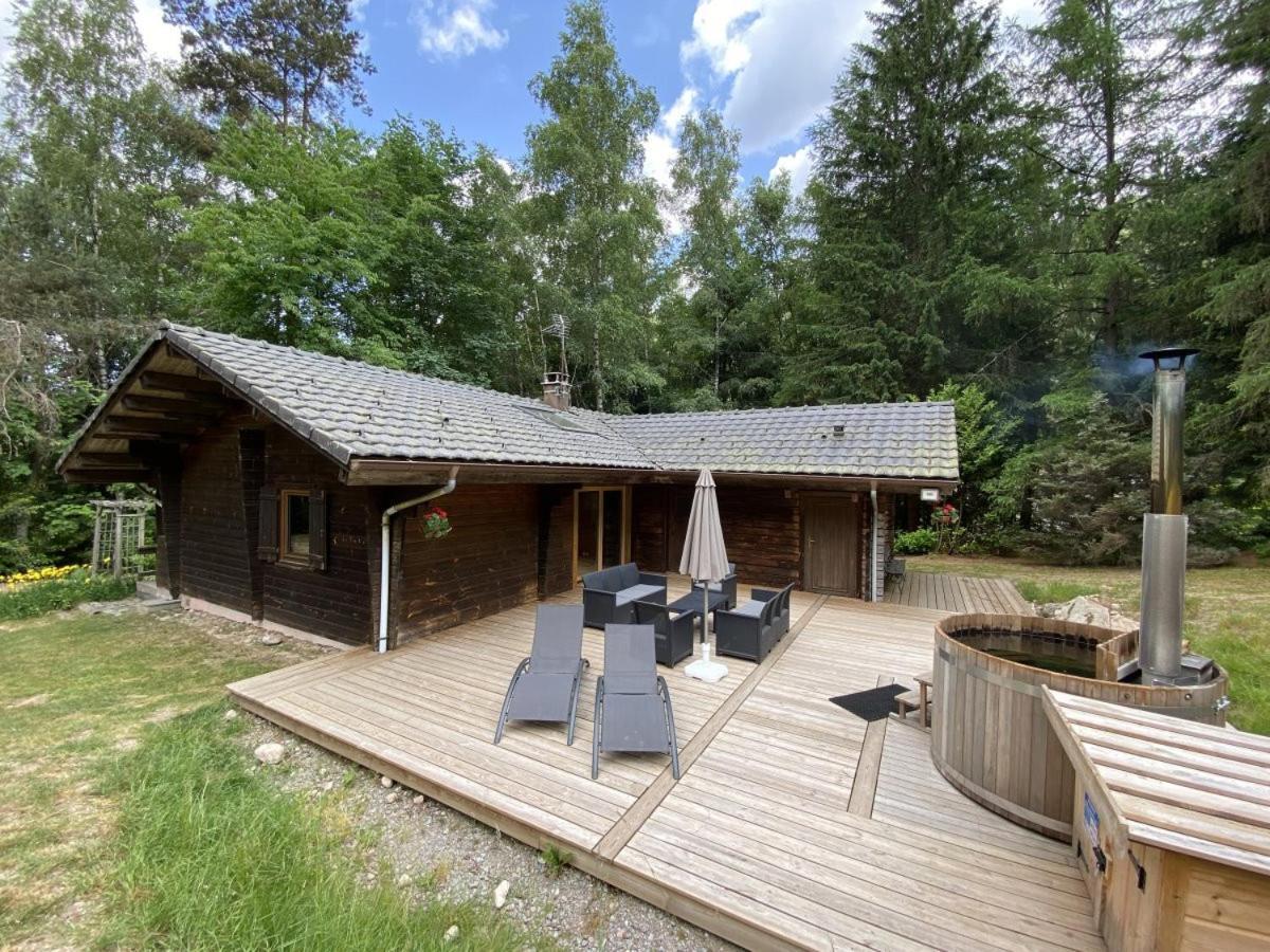 Le Fishing Lodge Chalet En Bois Avec Bain Nordique La Bresse Ngoại thất bức ảnh