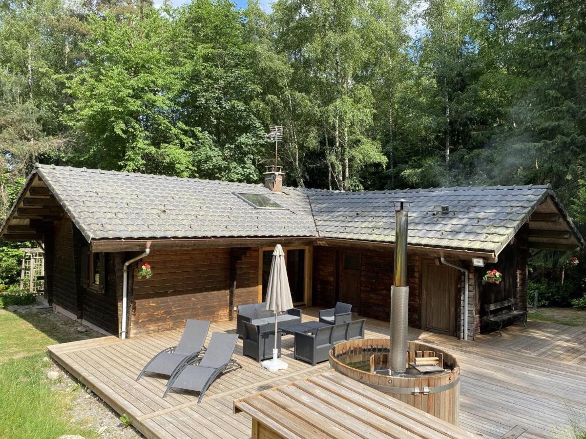 Le Fishing Lodge Chalet En Bois Avec Bain Nordique La Bresse Ngoại thất bức ảnh