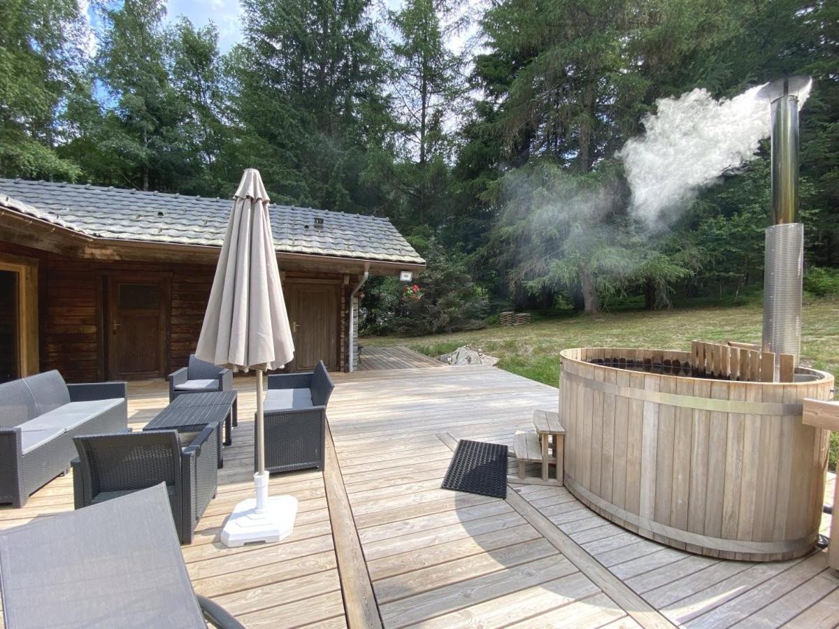 Le Fishing Lodge Chalet En Bois Avec Bain Nordique La Bresse Ngoại thất bức ảnh